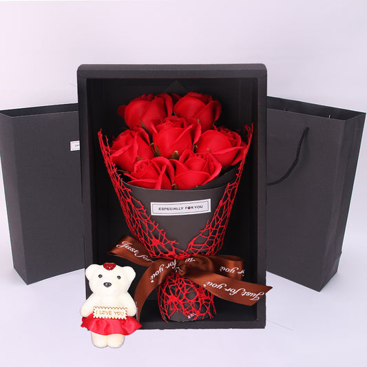 Rose Soap Flower Gift Box Small Bouquet