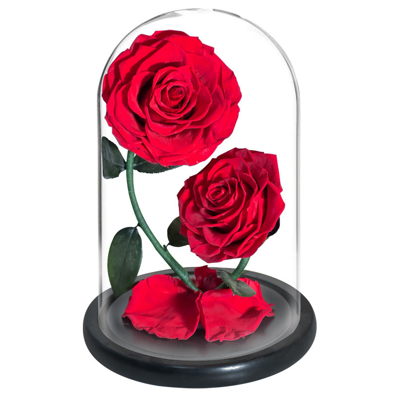 Double Preserved Rose Flower