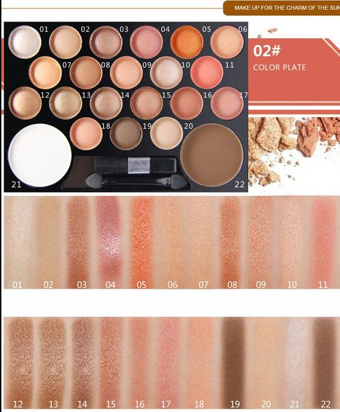 The Novo 22 Colors Eyeshadow & Glitter  Palette Set