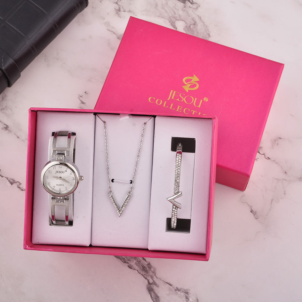 Women's Watch, Necklace & Bracelet Gift Set