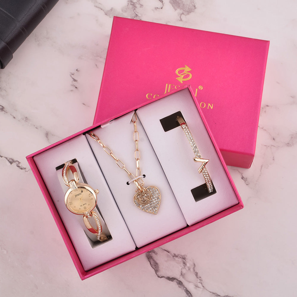 Women's Watch, Necklace & Bracelet Gift Set